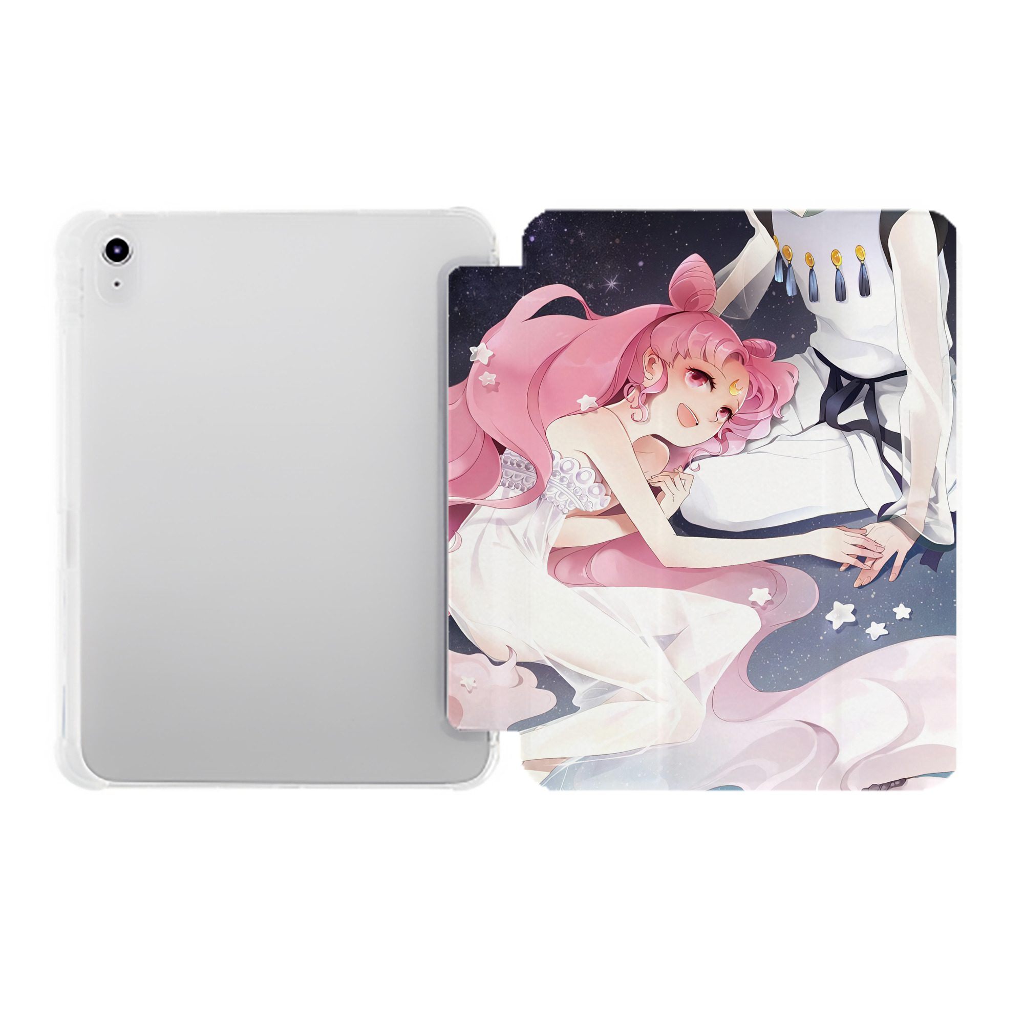 （画像用） 美少女戦士セーラームーン Sailor Moon IPad ケース ペン収納付き 三つ折りスタンド PUレザー×シリコン 対応機種9.5/10.5/10.9インチ
